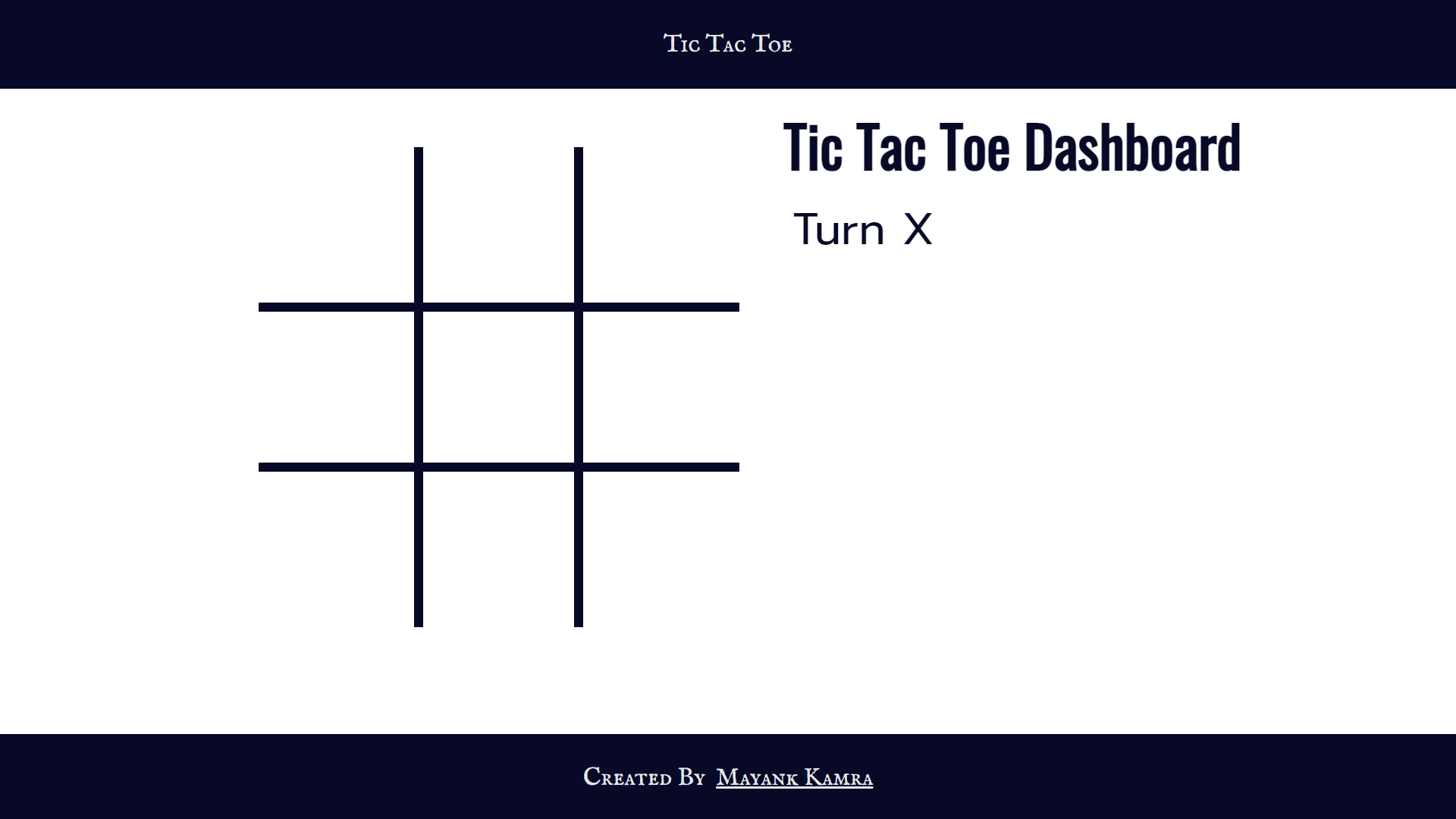 Tic Tac Toe Game